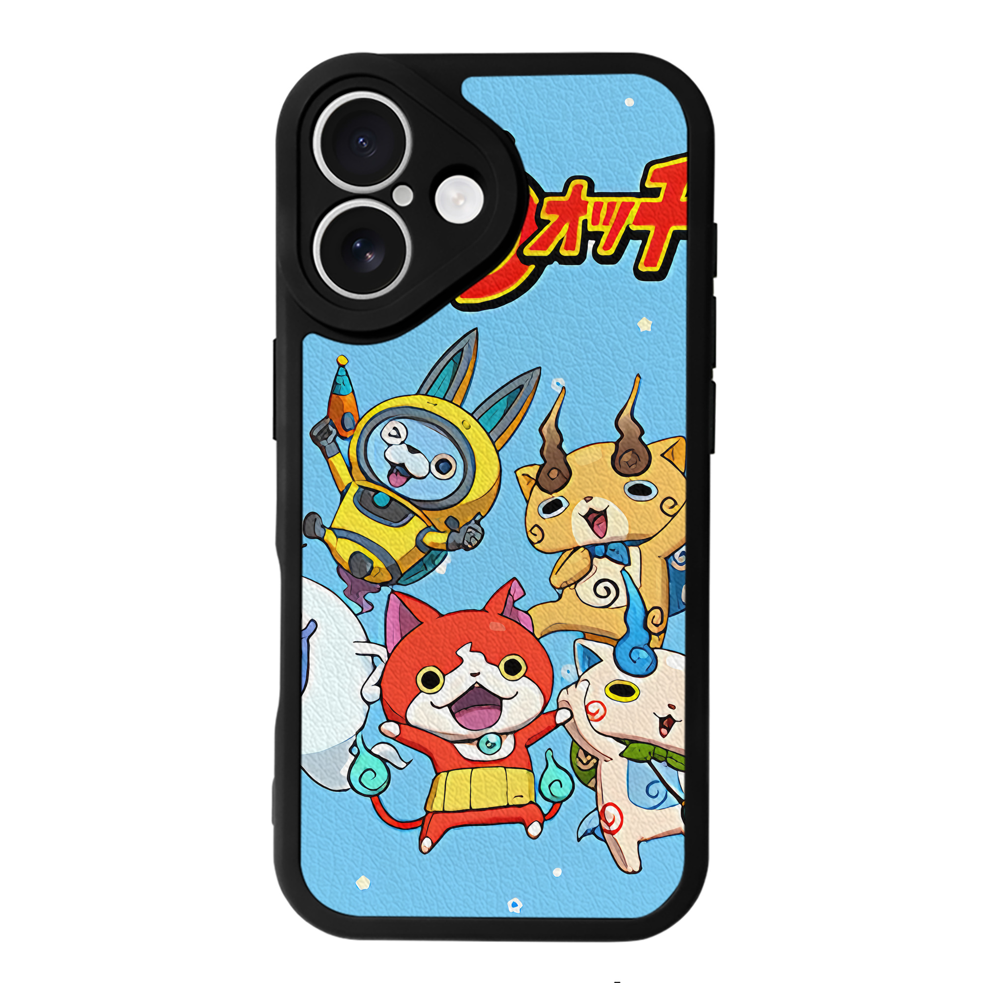 （画像用） 妖怪ウォッチ Yo-kai Watch 【iPhone 16シリーズ対応】シリコンスマホケース（レザー調） 材質：シリコン